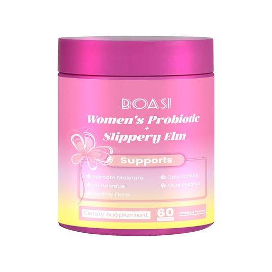 Boasi Frauen Probiotika Ulmenrinde Gummies – Saftiges PH-Gleichgewicht, Vaginale Weibliche Probiotika Ananas Gummies für Verdauungs- und Immunsystem