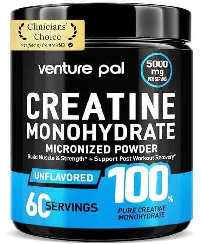 Venture Pal 100% Reines Mikronisiertes Kreatin-Monohydrat Pulver, Ungeschmackvoll, Kreatin für Frauen & Männer, Vegan, Keto, Glutenfrei, 5 g (5000 mg) pro Portion