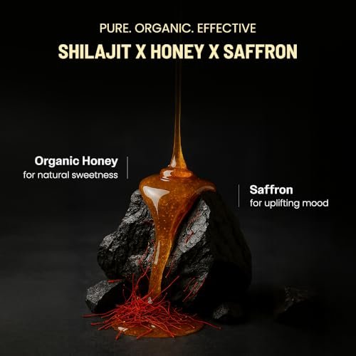 ANECDOTE Himalaya Shilajit Honig-Sticks mit Bio-Honig & Safran | Steigert die Ausdauer | Unterstützt das Immunsystem | 75 % Fulvinsäure, 85+ Spurenelemente | Ohne Zuckerzusatz | 30 Sticks