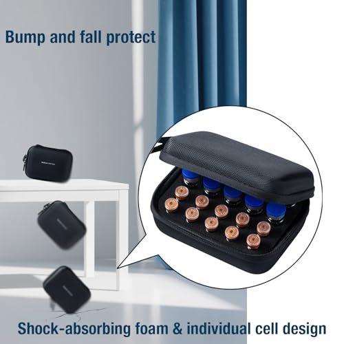 MiloZen Peptid-Aufbewahrungsbox für Kühlschrank, 20 Vials Halter, passt für 1ml 3ml 5ml 10ml Vials, nicht geeignet für hohe 10ml Vials, Diabetes-Medikamenten-Organizer, ohne Vials, Schwarz