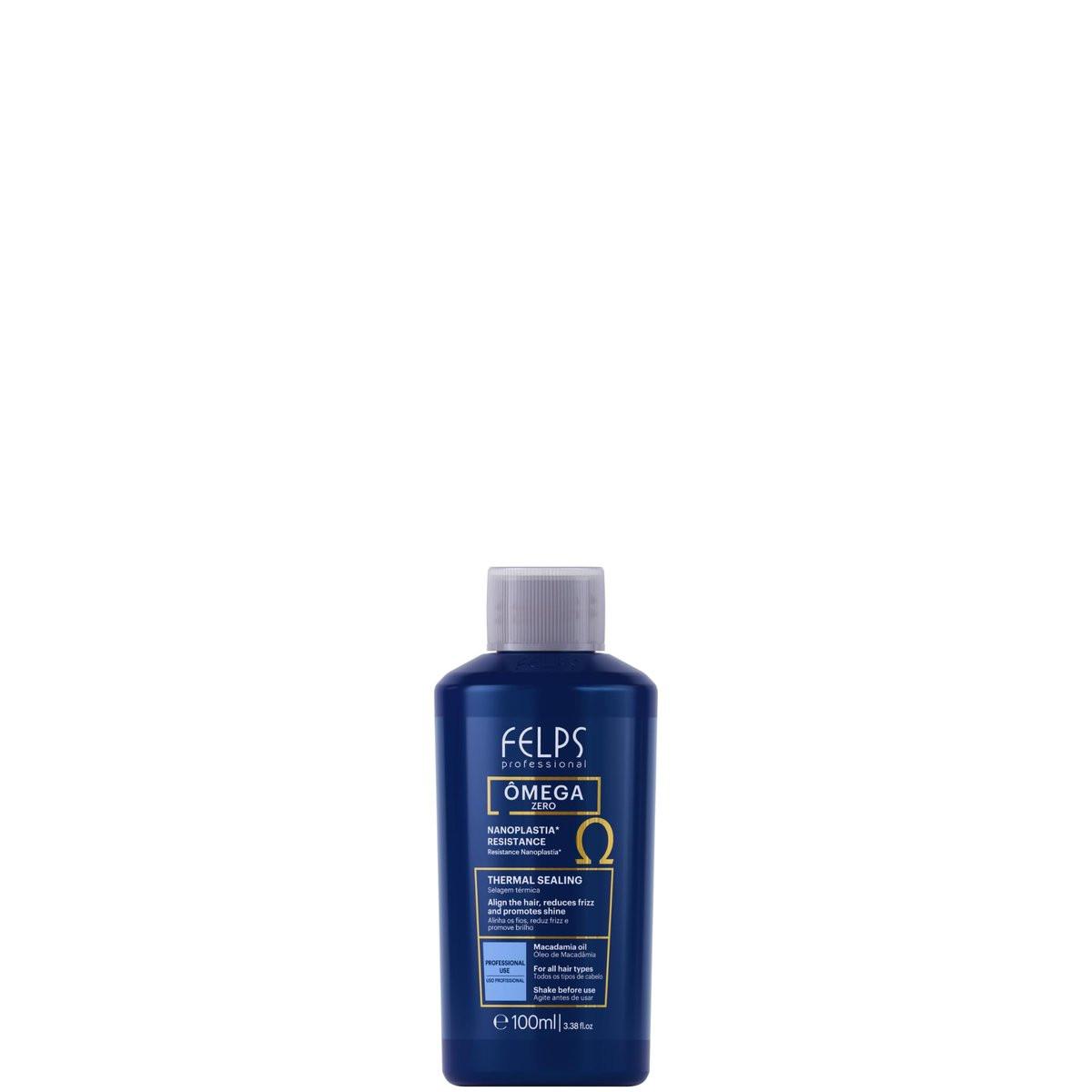Felps Professional Omega Zero Resistance Nanoplastia Behandlung – Formaldehydfreies Glätten mit Macadamiaöl, 100 ml Mini