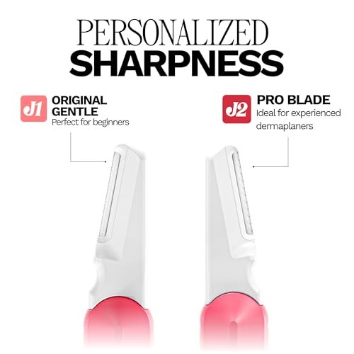 Jill J2 Dermaplane Nachfüllklingen – 12 Premium-Ersatzklingen für Jill Wand, entfernt Flaum & abgestorbene Hautzellen mit schmalen und breiten Klingen für professionelles Peeling, 6 Vollrasuren