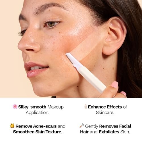 Jill J2 Dermaplane Nachfüllklingen – 12 Premium-Ersatzklingen für Jill Wand, entfernt Flaum & abgestorbene Hautzellen mit schmalen und breiten Klingen für professionelles Peeling, 6 Vollrasuren