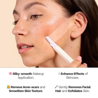 Jill J2 Dermaplane Nachfüllklingen – 12 Premium-Ersatzklingen für Jill Wand, entfernt Flaum & abgestorbene Hautzellen mit schmalen und breiten Klingen für professionelles Peeling, 6 Vollrasuren