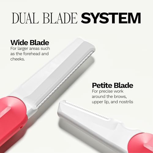 Jill J2 Dermaplane Nachfüllklingen – 12 Premium-Ersatzklingen für Jill Wand, entfernt Flaum & abgestorbene Hautzellen mit schmalen und breiten Klingen für professionelles Peeling, 6 Vollrasuren