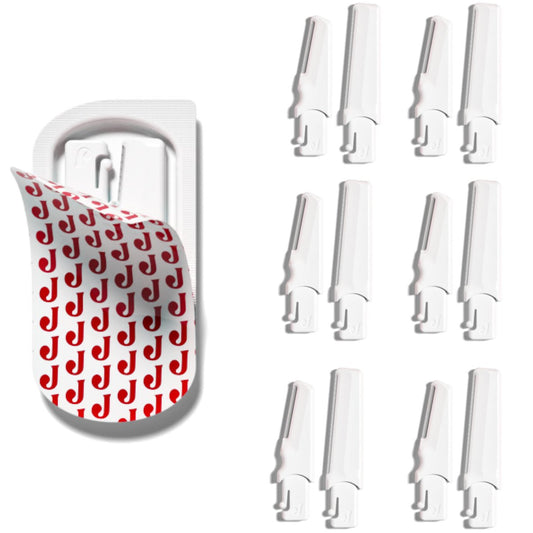 Jill J2 Dermaplane Nachfüllklingen – 12 Premium-Ersatzklingen für Jill Wand, entfernt Flaum & abgestorbene Hautzellen mit schmalen und breiten Klingen für professionelles Peeling, 6 Vollrasuren