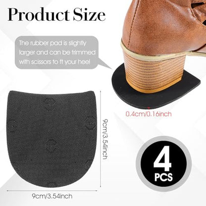 IANFAN 2 Paar Schuhreparatur-Absätze aus Gummi, rutschfest, Absatzreparatur-Set, abschneidbar, 4 mm dick, für Damen und Herren Stiefel