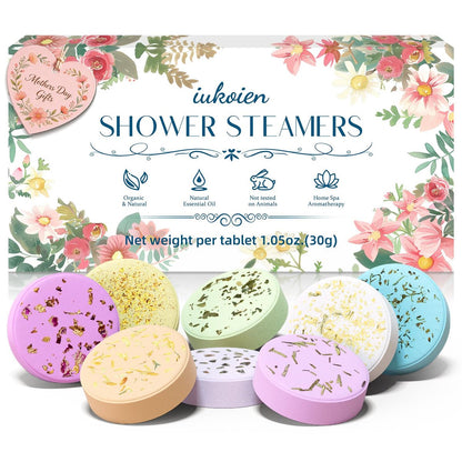 Duschbomben Aromatherapie - 8er-Pack Geschenke für Frauen, Duschsteine für Entspannung und Wohlbefinden, Selbstpflege Home SPA, natürliche ätherische Öle