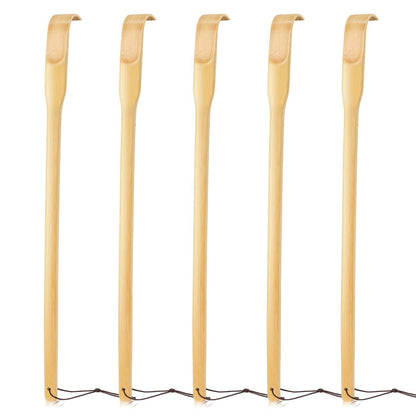 Renook 5er-Pack Bambus-Rückenkratzer aus 100 % natürlichem Bambus, 42 cm langer Griff, ideal für Erwachsene, Männer und Frauen