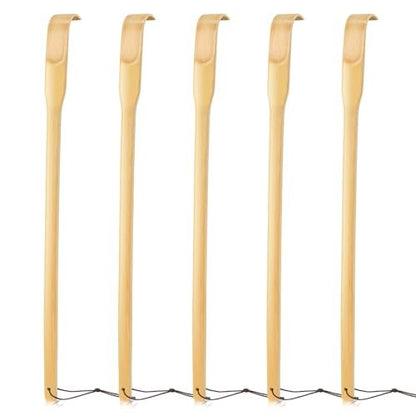 Renook 5er-Pack Bambus-Rückenkratzer aus 100 % natürlichem Bambus, 42 cm langer Griff, ideal für Erwachsene, Männer und Frauen