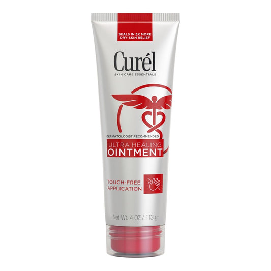 Curel Ultra Healing Ointment mit Touch-Free Applikator – Feuchtigkeitsspendende Körper- und Gesichtspflege für Männer und Frauen, 118 ml