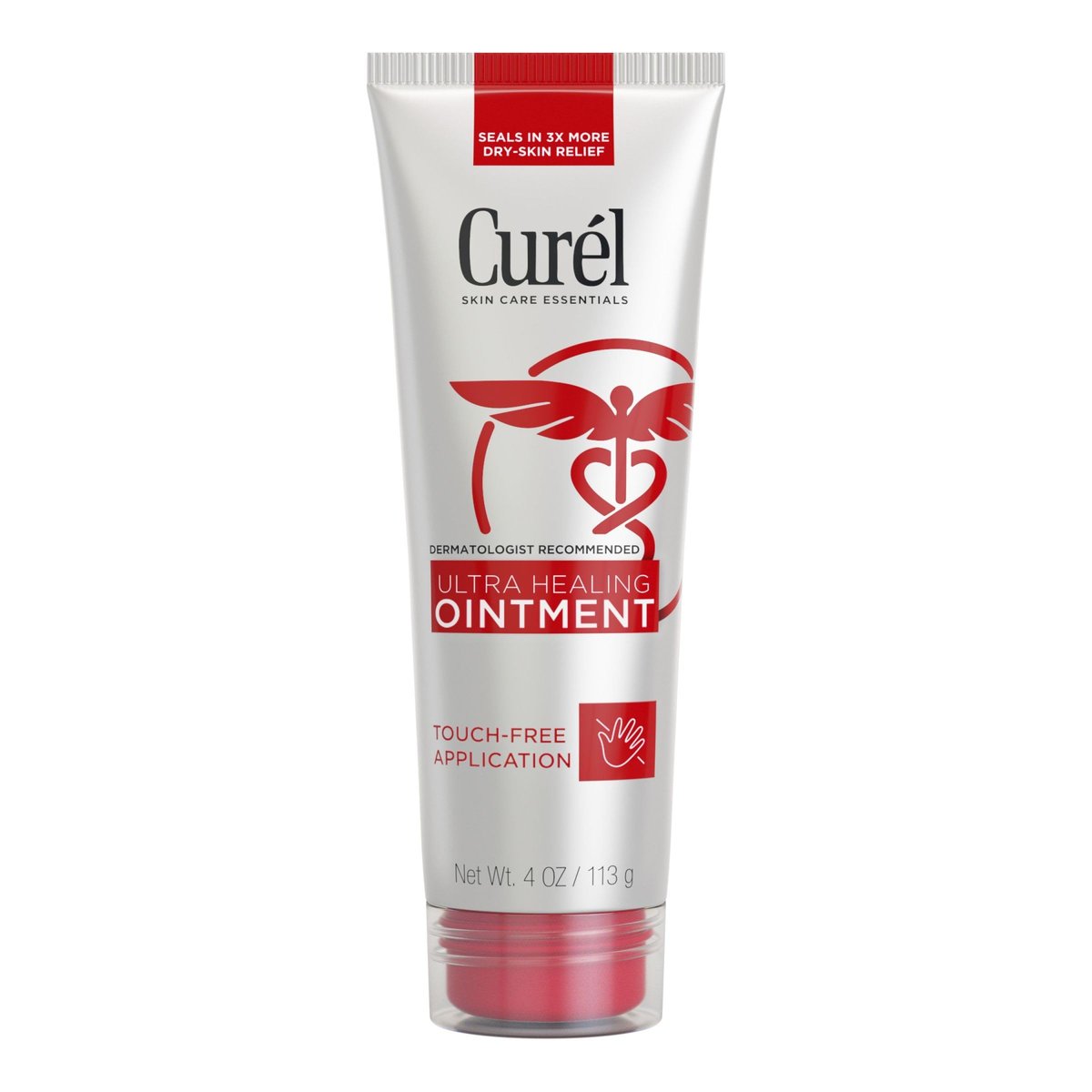 Curel Ultra Healing Ointment mit Touch-Free Applikator – Feuchtigkeitsspendende Körper- und Gesichtspflege für Männer und Frauen, 118 ml