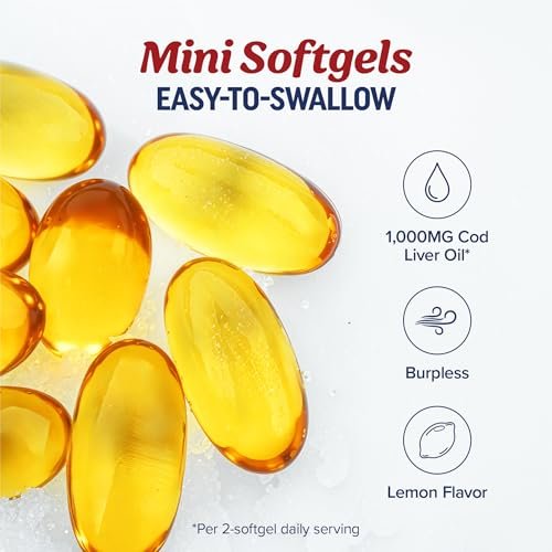 MAV NUTRITION Lebertran Kapseln 1000 mg | Omega 3 + Vitamin A & D3 | Wild gefangenes isländisches Lebertran, molekular destilliert | EPA DHA Omega 3 Nahrungsergänzung für Knochen- und Immunsystem | 60 Stück