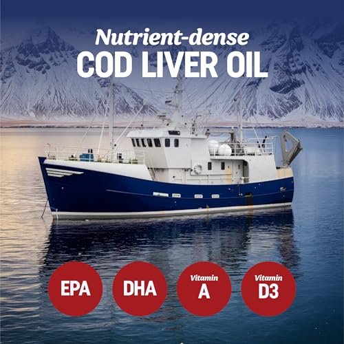 MAV NUTRITION Lebertran Kapseln 1000 mg | Omega 3 + Vitamin A & D3 | Wild gefangenes isländisches Lebertran, molekular destilliert | EPA DHA Omega 3 Nahrungsergänzung für Knochen- und Immunsystem | 60 Stück