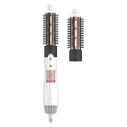 Conair Double Ceramic 2-in-1 Hot Air Bürste, 1000W Haartrocknerbürste, austauschbare 1¼ und 1½ Zoll Aufsätze für voluminöse Locken & glatte Styles, für feines & dickes Haar, Weiß