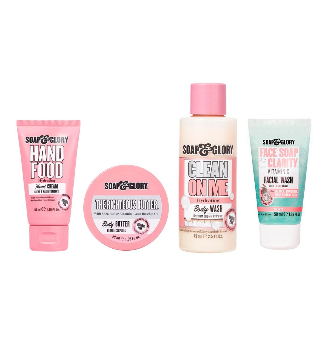Soap & Glory Star Treatment Hautpflege-Set – Handcreme, Körperbutter, Duschgel & Vitamin C Gesichtsreiniger (4-teilig)