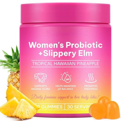 Rulviou Probiotische Gummibärchen für Frauen – Vaginale Gesundheit, pH-Balance & Immununterstützung, Ananasgeschmack, 60 Stück