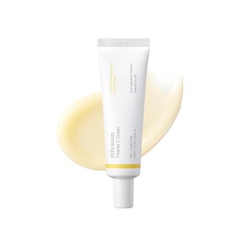 mixsoon Vitamin C Creme – Feuchtigkeitscreme mit 7 Vitamin-C-Derivaten, leichte Gesichtscreme für strahlende, ebenmäßige Haut, 30 ml (1,01 fl.oz.) Korean Glass Skin Pflege