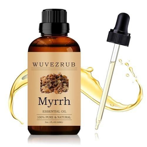 Wuvezrub Myrrhe Ätherisches Öl 30 ml – 100% reines und natürliches Öl für Aromatherapie-Diffuser – 1 Fl Oz/Myrrhe