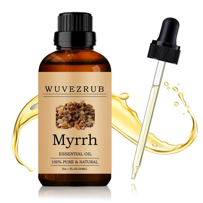 Wuvezrub Myrrhe Ätherisches Öl 30 ml – 100% reines und natürliches Öl für Aromatherapie-Diffuser – 1 Fl Oz/Myrrhe
