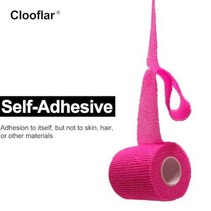 Clooflar 16er Pack Selbstklebende Bandage, 1" x 5 Yards, Mehrfarbig, Elastische Kohäsivbandage für Sport, Handgelenk, Knöchel, Tierpflege, Grifftape