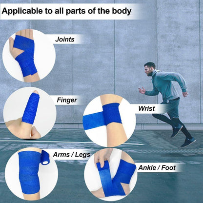 Clooflar 16er Pack Selbstklebende Bandage, 1" x 5 Yards, Mehrfarbig, Elastische Kohäsivbandage für Sport, Handgelenk, Knöchel, Tierpflege, Grifftape