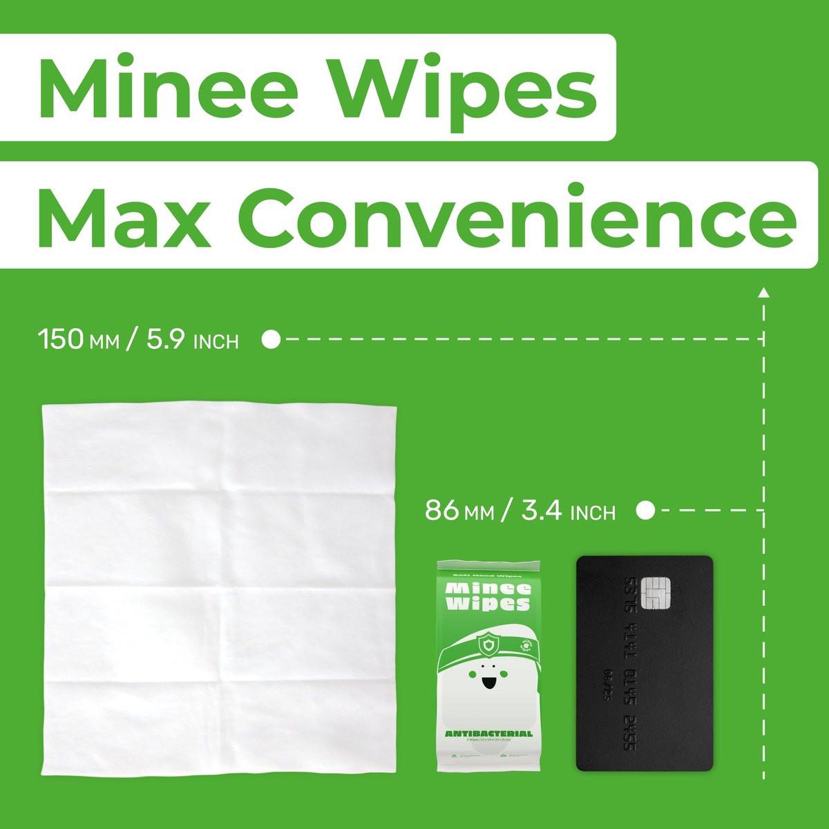 Impossibly Compact Travel Antibacterial Wipes Hand Sanitizer - 99% Wasser und Aloe - Sicher für empfindliche Haut & hypoallergene Handtücher - Reiseutensilien für Erwachsene & Kinder, 10er Pack insgesamt 60 Tücher