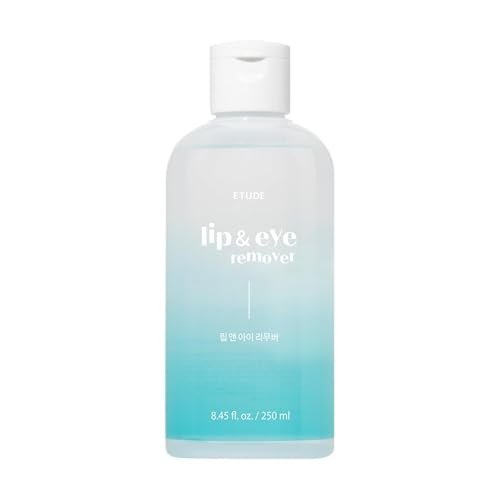 ETUDE Lip & Eye Remover 250 ml – Sanfte Augen-Make-up-Entferner für empfindliche Haut, Wasser-Öl-Formel
