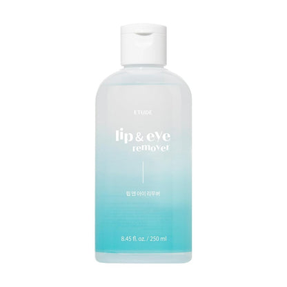 ETUDE Lip & Eye Remover 250 ml – Sanfte Augen-Make-up-Entferner für empfindliche Haut, Wasser-Öl-Formel