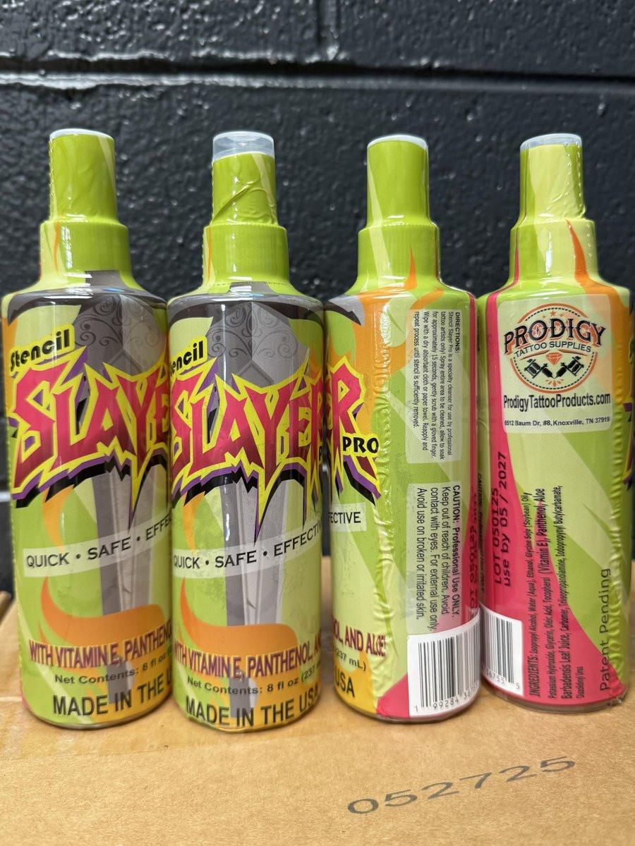Prodigy Stencil Slayer Pro Tattoo Stencil Entferner, 240 ml, mit Vitamin E, Panthenol und Aloe