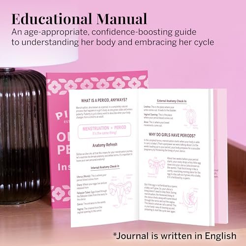 Pixie Erstes Perioden-Set für Mädchen 9-12 – Beste Bio-Baumwoll-Teen Binden mit Flügeln – Perioden-Tracking-Armband & diskrete Umhängetasche – Tween-Starterkit & Hygiene-Essentials für unterwegs