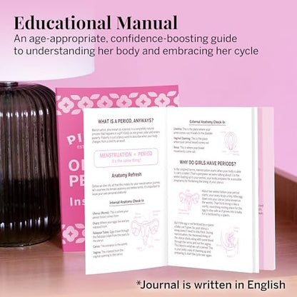 Pixie Erstes Perioden-Set für Mädchen 9-12 – Beste Bio-Baumwoll-Teen Binden mit Flügeln – Perioden-Tracking-Armband & diskrete Umhängetasche – Tween-Starterkit & Hygiene-Essentials für unterwegs