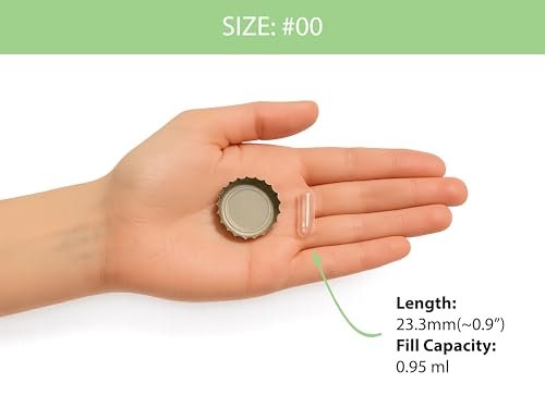 KOYAH - Zertifizierte Bio-Leere Pullulan-Kapseln: Größe 00, Vegan, Glutenfrei, Nicht-GVO, Allergenfrei – Ideal für DIY-Ergänzungen (100 Stück)
