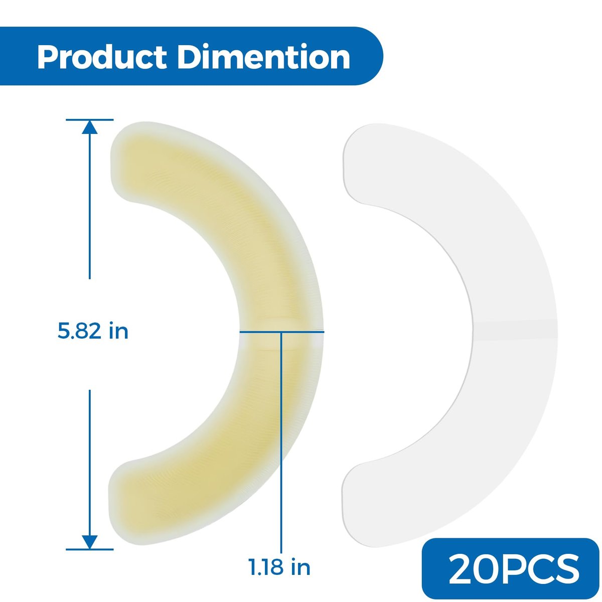 Sunliech 20 Stück Elastische Ostomy Barrier Strips, Medizinische Hydrokolloid-Ostomy-Versorgung, Hautklebendes Ostomy-Barrier-Tape, Wasserdicht gegen Leckagen für Ostomy-Beutel, Colostomie- und Ileostomie-Zubehör