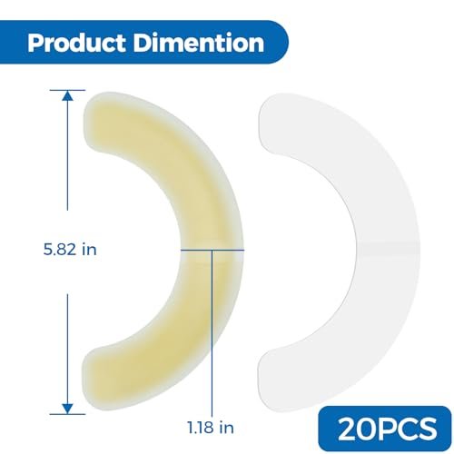 Sunliech 20 Stück Elastische Ostomy Barrier Strips, Medizinische Hydrokolloid-Ostomy-Versorgung, Hautklebendes Ostomy-Barrier-Tape, Wasserdicht gegen Leckagen für Ostomy-Beutel, Colostomie- und Ileostomie-Zubehör