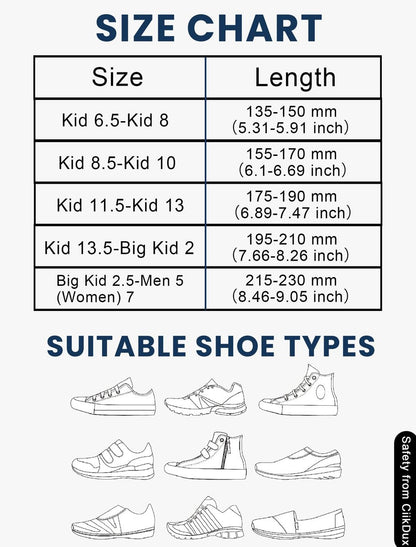 CiikDux AirTag Tracker Schuh-Einlegesohle für Kinder - Versteckter AirTag-Halter Schuh-Einlagen, Cut-to-Fit Bequeme Einlegesohlen für Turnschuhe & Alltagsschuhe (Blau, 175-190 mm Kind 11.5-Kind 13)