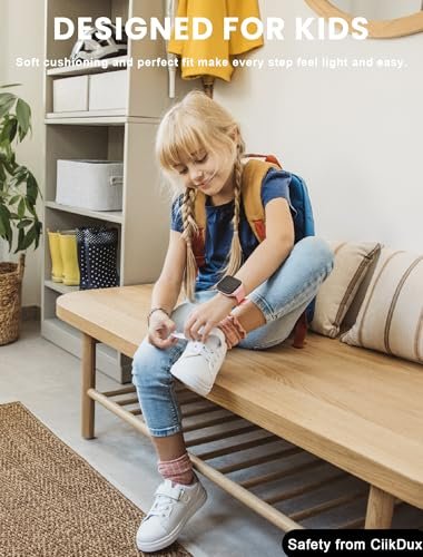 CiikDux AirTag Tracker Schuh-Einlegesohle für Kinder - Versteckter AirTag-Halter Schuh-Einlagen, Cut-to-Fit Bequeme Einlegesohlen für Turnschuhe & Alltagsschuhe (Blau, 175-190 mm Kind 11.5-Kind 13)