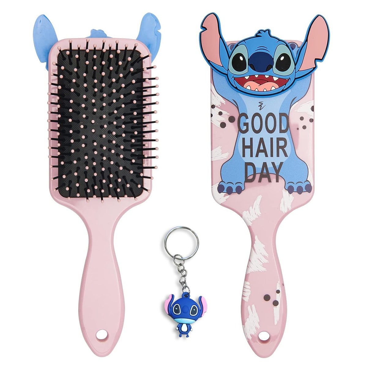 Süßer Stitch Entwirrungsbürste für nasses und trockenes Haar – Pink Cartoon Design für alle Haartypen, das perfekte Geschenk für Mädchen