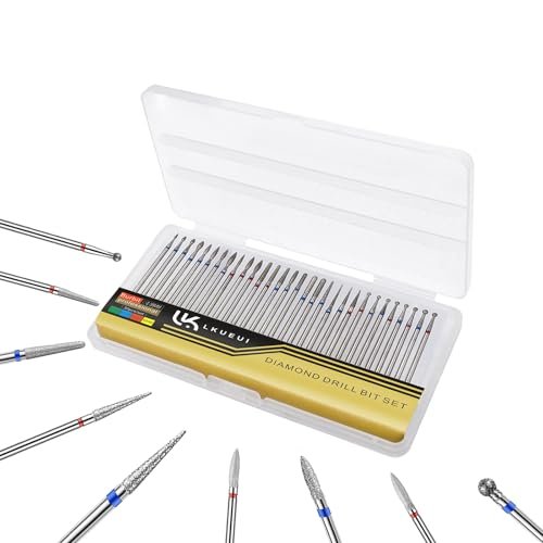 Nadelbohrer-Set 30-teilig, Diamant-Nagelbohrer für elektrische Nagelfeile, Cuticula-Bits, Maniküre-Bits, 3/32 Zoll