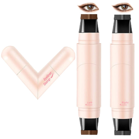 KTouler 2er-Pack Wing Eyeliner Stempel, Katzenaugen Eyeliner Schablone Set, wasserfeste, wischfeste, natürliche flüssige Eyeliner Stempel, langlebiges, faltbares Augen-Make-up-Werkzeug für Anfänger (Schwarz + Braun)