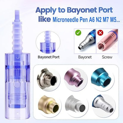 HOKYNATI Microneedling Pen Cartridges 36 Pin Bayonet Nadeln 0,3mm 10er Pack Kompatibel mit Dr Pen A6 N2 M5 M7
