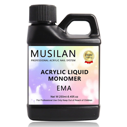 MUSILAN Monomer Acryl-Nagellackflüssigkeit - 8,45 oz Professionelles Monomer für Acrylpulver, nicht vergilbend, MMA-frei, für Anfänger und Profis zu Hause im Nagelstudio