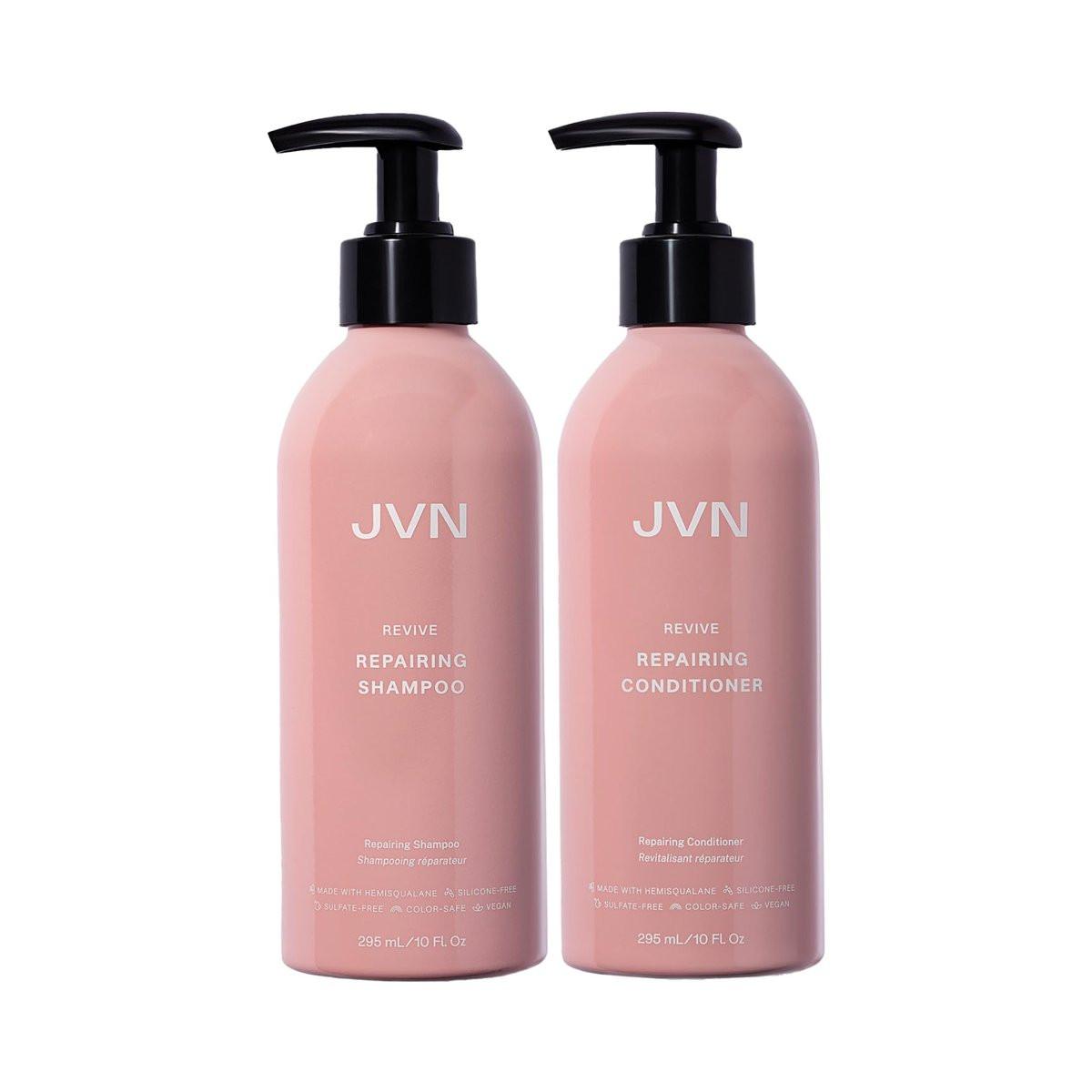 JVN Revive Reparatur-Shampoo und Conditioner Set, 2 x 295 ml, Stärkung & Reparatur für geschädigtes, coloriertes oder brüchiges Haar, silikon- und sulfatfrei