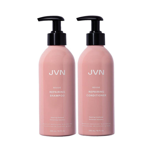 JVN Revive Reparatur-Shampoo und Conditioner Set, 2 x 295 ml, Stärkung & Reparatur für geschädigtes, coloriertes oder brüchiges Haar, silikon- und sulfatfrei