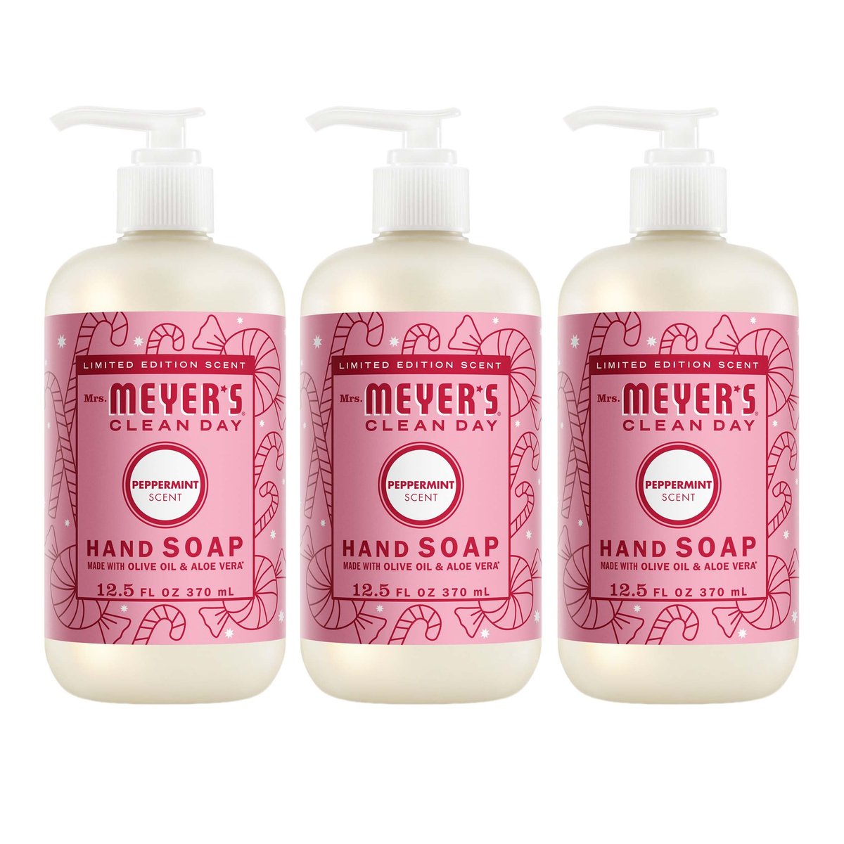 Mrs. MEYER'S Clean Day Flüssigseife, Pfefferminze, 12,5 oz (3er-Pack)