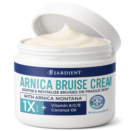 Arnica Bruise Cream Extra-Stärke: Schnell wirkend bei Blutergüssen & Schwellungen auf dünner Haut – Fortschrittliche Formel mit Arnika Montana, Vitamin K, C & E – Beruhigend & feuchtigkeitsspendend für Gesicht und Körper (118 ml)