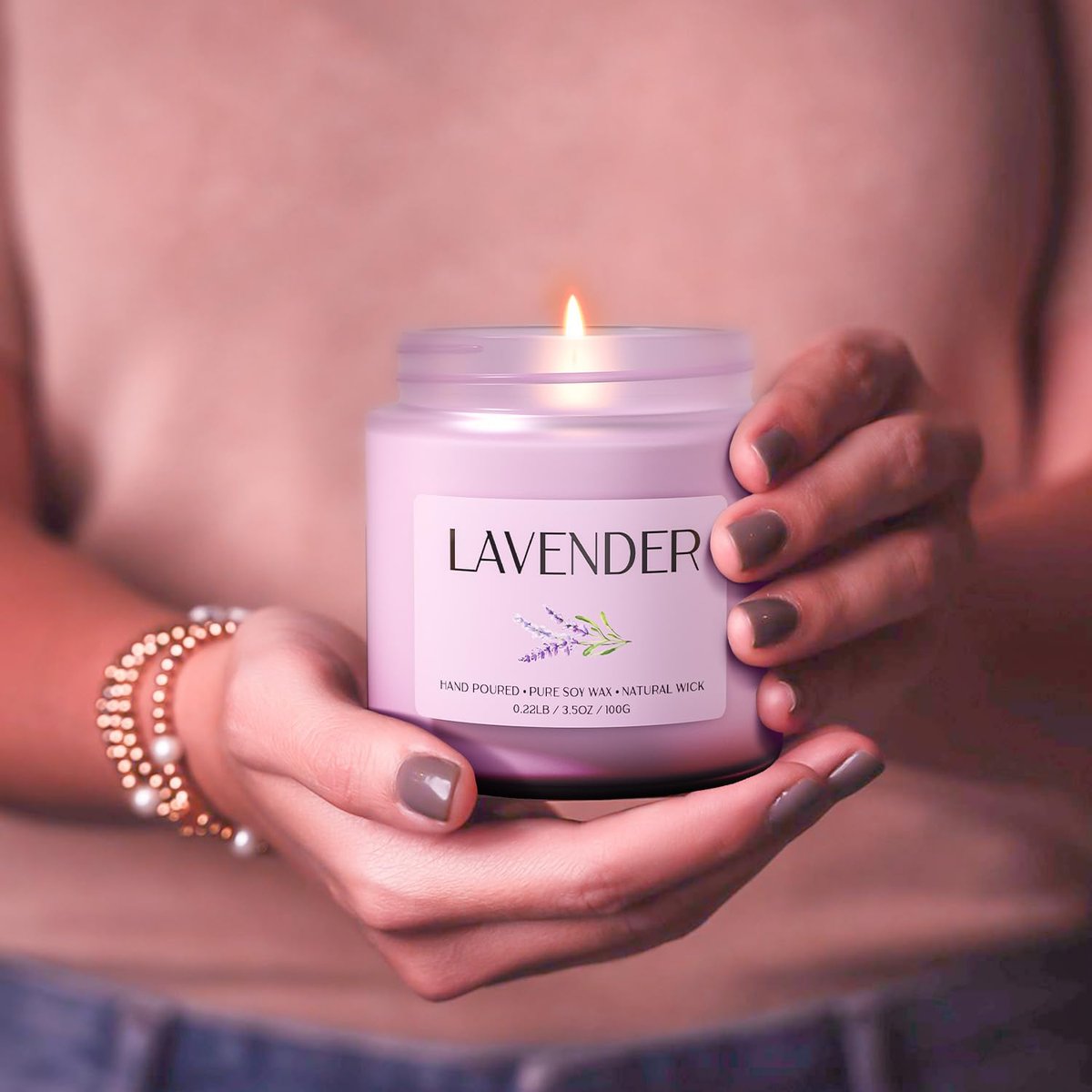 Waxcanpy Lavendel Kerze, Sojakerzen für Frauen, Sojakerzen für Zuhause Duftend, 2er-Pack Aromatherapie Kerzen Geschenkset zum Entspannen, Stressabbau & Wohndekoration