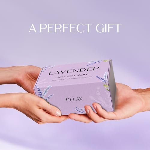 Waxcanpy Lavendel Kerze, Sojakerzen für Frauen, Sojakerzen für Zuhause Duftend, 2er-Pack Aromatherapie Kerzen Geschenkset zum Entspannen, Stressabbau & Wohndekoration