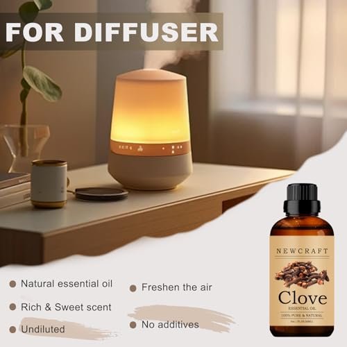 Nelkenöl 100% rein und natürlich, 30 ml – ätherisches Öl für Aromatherapie-Diffuser