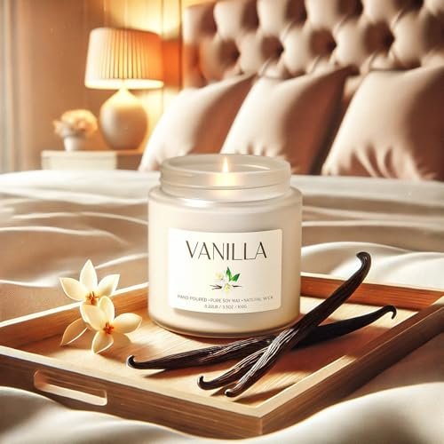 Waxcanpy Vanillekerze, Sojakerzen für Frauen, Duftkerzen für Zuhause, 2er-Pack Aromatherapie-Geschenkset zur Entspannung, Stressabbau & Wohndekoration